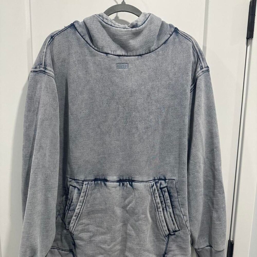Kith Men's Blue and Grey Hoodie